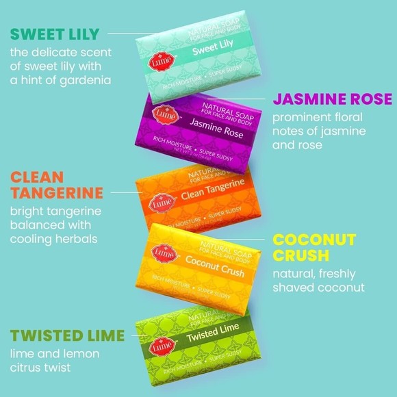 Soap Jasmine Rose Sweet Lily Coconut Crush Clean Tangerine Beach & Blossom - Picture 1 of 7